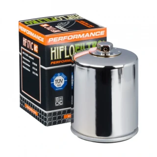 HIFLOFILTRO Olejový filter HF170CRC Racing chróm